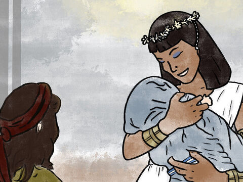 Miriam approached the princess and asked her, ‘Shall I go and find one of the Hebrew women to nurse the baby for you?’ – Slide 9