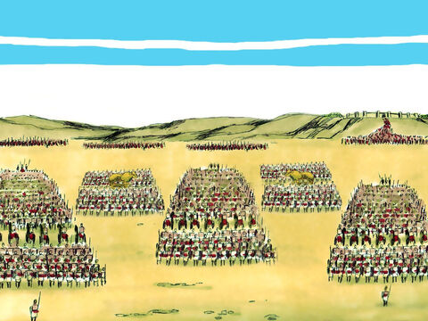 When Jeroboam learnt that Abijah had taken over as King he assembled an army of 800,000 fighting men. – Slide 5
