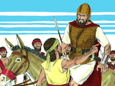 Jeroboam had cunningly sent some of his troops round behind the army of Judah to set an ambush. King Abijar and his soldiers were not only outnumbered but trapped. They were about to be attacked from the front and from the rear. – Slide 14
