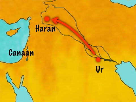 When they got to Haran they stopped to settle. During this time Abram’s father Teran died. – Slide 4