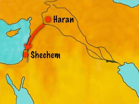 They came to a great tree at Shechem and settled there. – Slide 7