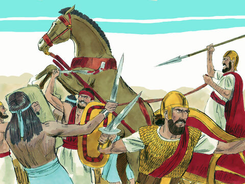 In one day of fighting, the armies of Israel and Aram killed 120,000 of Judah’s troops. – Slide 4
