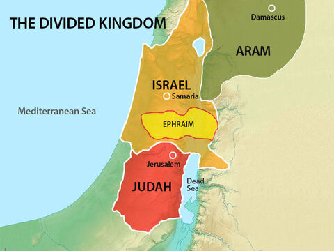 On the trip north the captives had to pass through the land belonging to the tribe of Ephraim. – Slide 11