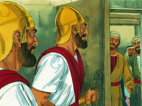 The High Priest and his associates became very jealous of the popularity of the Apostles. So they had them arrested and put in prison. – Slide 2