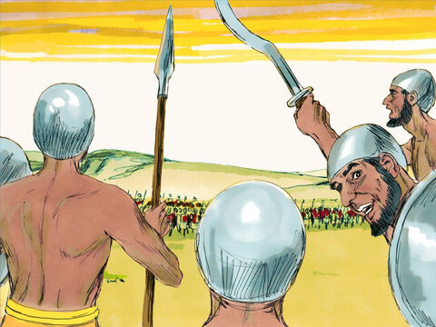 The vast army of Cushites faced King Asa and his men. Asa called out, ‘We are relying on you Lord.’ – Slide 10