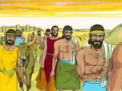 They destroyed the nearby towns and returned to Jerusalem with much plunder including herds of sheep, goats and camels. – Slide 15