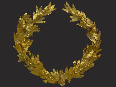 A picture of the victor’s golden laurel wreath awarded to winners at Greek athletic events. Paul refers to the victor’s crown (Stephanos) in 1 Corinthians 9:25 and 2 Timothy 2:5. – Slide 24