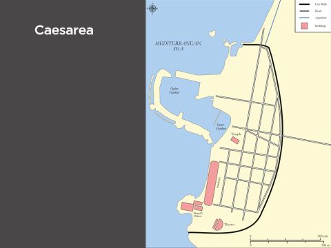 Map of Caesarea in the time of the Apostle Paul. – Slide 11