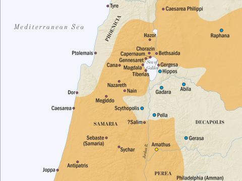 The Holy Land in the time of Jesus – Northern section. – Slide 2