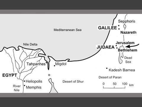 Foreign merchants, including magi, arrive in Jerusalem from the east. (Matthew 2:1-6) – Slide 2