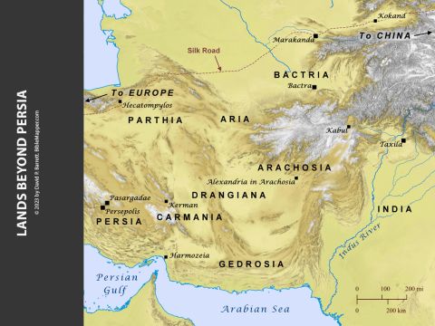 Lands beyond Persia. <br/>The lands beyond Persia are explicitly mentioned only a few times in the Bible. – Slide 5