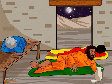 Joseph was worried. Each night he tossed and turned in his bed. He wanted to do the right thing and take care of Mary, but what if that meant sending her away?  Nazareth was a small town, and Joseph knew that news of Mary’s baby would travel fast. He didn’t want his neighbors talking badly about her. “Maybe I should break off the engagement,” he thought. <br/>While Joseph thought about these things, an angel of God appeared to him in a dream. “Don’t be afraid to take Mary home as your wife,” said the angel. “The baby she will have was made by the Holy Spirit.” <br/>When Joseph woke up the next morning, he did what the angel had told him. He took Mary to be his wife. He was ready to trust Yah’s plan. – Slide 3