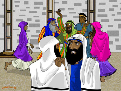 A long time ago in Jerusalem, there lived a religious leader called Paul. Paul didn’t believe that Yeshua* was the Messiah. He did everything he could to hurt Yeshua’s followers and to put them in prison. But after God spoke to Paul on the road to Damascus, his life changed forever. <br/>From that time on, Paul traveled from place to place, teaching the Scriptures and telling people about Yeshua.  <br/>But many religious leaders in Jerusalem didn’t believe Yeshua was the promised Messiah like Paul now did. They wanted Paul to stand trial for teaching lies. “Paul was one of us, and now he’s speaking against our laws and traditions,” they said to each other. “We must stop him as soon as possible!” <br/>*Did you know that Yeshua is the Hebrew word for Jesus? – Slide 1