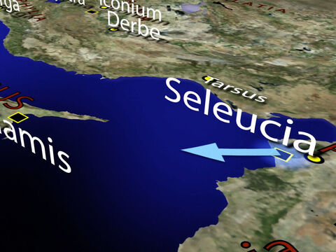 … and sailed from there to Cyprus. <br/>(Acts 13:4). – Slide 3