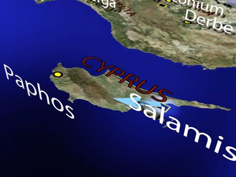 They travelled through the whole island until they came to Paphos. – Slide 5