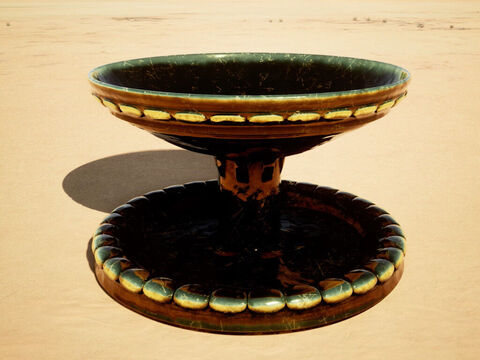The Lord said to Moses, ‘You shall also make a basin of bronze, with its stand of bronze, for washing.’ – Slide 1