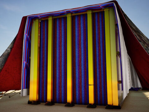 A curtain covered the entrance to the Holy Place. – Slide 8