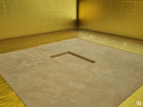 The Holy of Holies (Kodesh HaKodashim or debir) was 20 cubits (10.5m, 34.4ft). It was empty for the Ark of the Covenant went missing either before or during the Babylonian invasion and destruction of the Temple. There are many theories and much speculation about what happened to the Ark of the Covenant. After the Ark was removed, a stone with a recess for the Ark remained. This stone was called the Shetiyah. It was higher than the ground by three finger breadths. – Slide 12