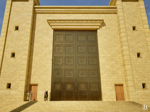 According to the Misnah at the feast of Sukkot, ‘The Levites with innumerable harps, lyres, cymbals and trumpets, and other musical instruments, stood upon the fifteen steps leading down from the Court of the Israelites to the Court of the Women, corresponding to the fifteen songs of ascents in the Psalms, upon which the Levites stand while singing.’ – Slide 5