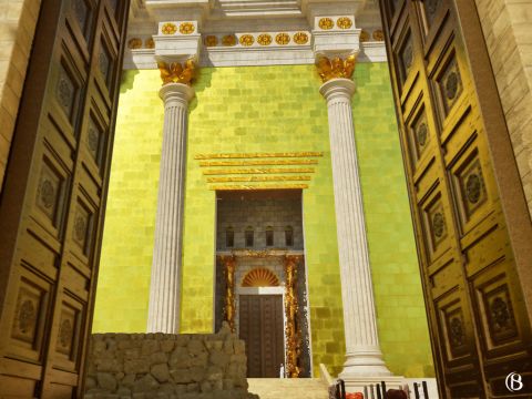 Only ritually clean men could enter through the Nicanor gates to stand in front of the Altar and Place of Sacrifice. – Slide 9