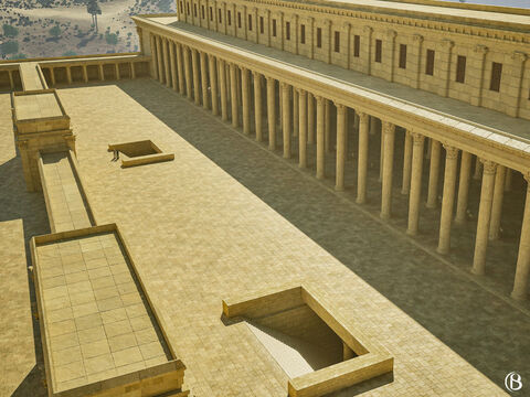Those entering by the Triple or Double Gates went up a stairway leading to the platform in front of the Royal Stoa. – Slide 8