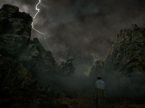 So Moses went down to the people and told them. – Slide 7