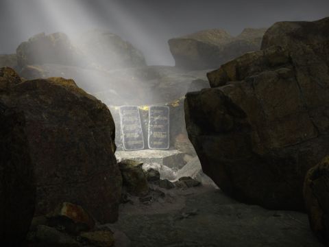 When the people saw the thunder and lightning and heard the trumpet and saw the mountain in smoke, they trembled with fear. – Slide 19