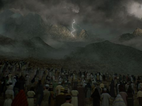 They stayed at a distance and said to Moses, ‘Speak to us yourself and we will listen. But do not have God speak to us or we will die.’ <br/>Moses said to the people, ‘Do not be afraid. God has come to test you, so that the fear of God will be with you to keep you from sinning.’ – Slide 20