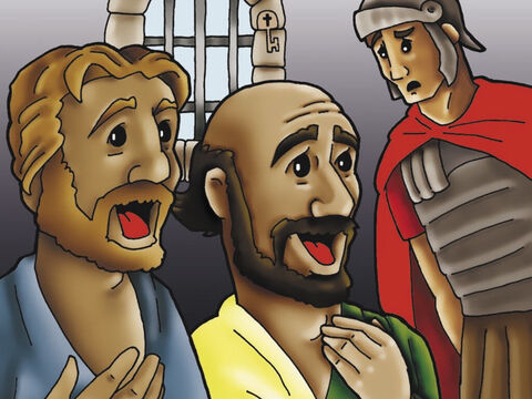 But Paul knew the joy that comes from being a slave of Jesus Christ. Even in prison Paul sang praises to Him! – Slide 3
