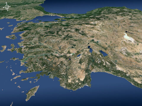 Ariel view of the Mediterranean Sea north-eastern coastline viewed from the south (modern day Turkey). – Slide 19