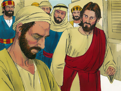 As Jesus was walking through Jerusalem he saw a man who had been born blind. His disciples asked, ‘Teacher, is this man blind because he did wrong or was it that his parents did wrong? ‘His blindness is not because of his sin or his parents,’ Jesus replied. – Slide 1