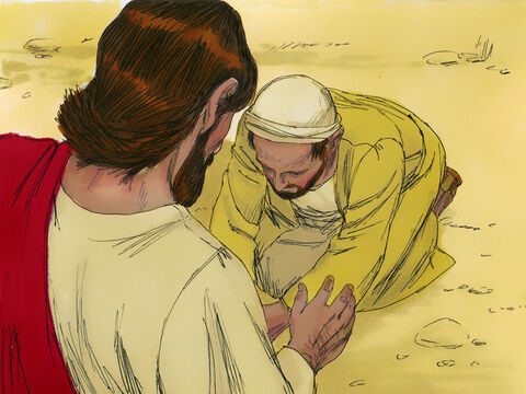 ‘Lord, I believe,’ the man said and worshiped Jesus. – Slide 10