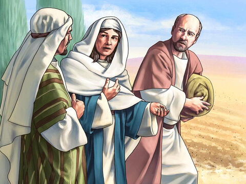God had raised up a good and wise judge called Deborah to teach them His laws and help them know what was right and wrong. She held court under a palm tree in the hill country of Ephraim. <br/>One day she sent messengers to Barak who lived in the north of Israel to ask him to come and meet her. – Slide 2