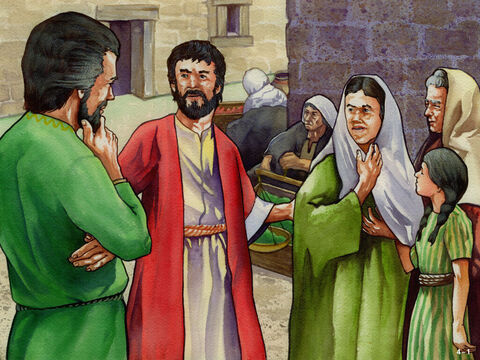Nehemiah had faced threats from their enemies but now there was a problem among the builders. Many had left their work to build the walls and needed money for food and to pay their heavy taxes to the King of Persia. The poorest people had borrowed money from rich Jews to do this who were charging them high interest rates on their loans. And when they could not repay the loans they were threatening to sell their children as slaves. Nehemiah was angry because these rich Jews were not only greedy but breaking God's law that no Jew must ever make a slave of another Jew (Leviticus 25:39-42). – Slide 1