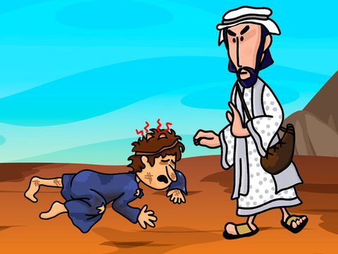The story of the Samaritan who helped a Jew. (Luke 10:25-37) – Slide 10