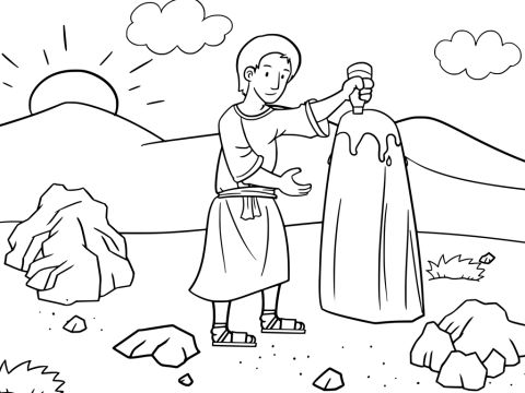 Then Jacob woke from his sleep. He said, ‘Surely the Lord is in this place. But I did not know it. It is surely the house of God and the gate of heaven.” <br/>He took the stone he had slept on and set it up on its end. Then he poured olive oil on the top of it. He then named the place ‘Bethel’ which means ‘House of God.  <br/>He then declared, ‘I want God to be with me and protect me on this journey. I want God to give me food to eat and clothes to wear. Then I will be able to return in peace to my father’s house. If the Lord does these things, He will be my God. And I will give God one-tenth of all He gives me.’ – Slide 4