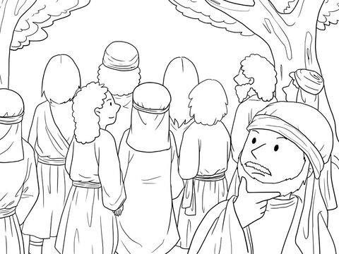Jesus was going through the city of Jericho where a man named Zacchaeus lived. He was a wealthy, very important tax collector. He wanted to see Jesus but he was too short to see above the crowd. – Slide 1