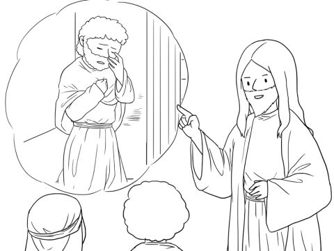 ‘I tell you, when this man went home, he was right with God. But the Pharisee was not right with God. Everyone who makes himself great will be made humble. But everyone who makes himself humble will be made great.’ – Slide 4