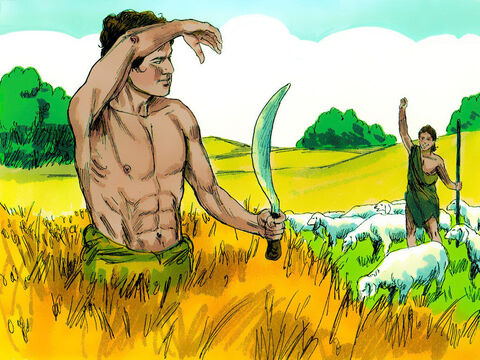 When they grew up, Cain cultivated the ground while Abel became a shepherd.  – Slide 2
