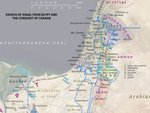 A map of the conquest of Canaan. – Slide 6