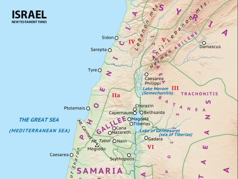 A map of the northern part of Israel, Phoenicia and Syria in the time of Jesus. – Slide 8