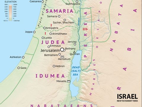 A map of Samaria, Judea and Idumea in the time of Jesus. – Slide 10
