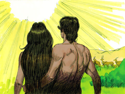 Now although the man and his wife were both naked, neither of them was embarrassed or ashamed. – Slide 21