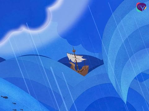 The sailors then drew lots to find out who was responsible for this calamity.  Jonah’s name was drawn out. They all began to question Jonah. ‘Tell us,’ one of the sailors shouted, ‘why has this terrible storm come upon us?  What kind of work do you do?’ – Slide 9