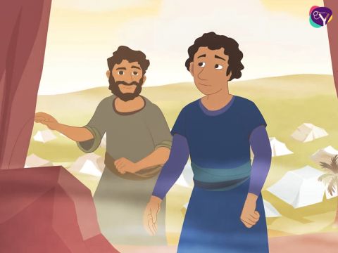 Joshua chose two spies to sneak into the city of Jericho without being discovered. They were to explore the city without getting caught.  <br/>Jericho was a large city just across the Jordan river. It was the first city that the people of Israel would have to conquer upon entering Canaan. – Slide 4