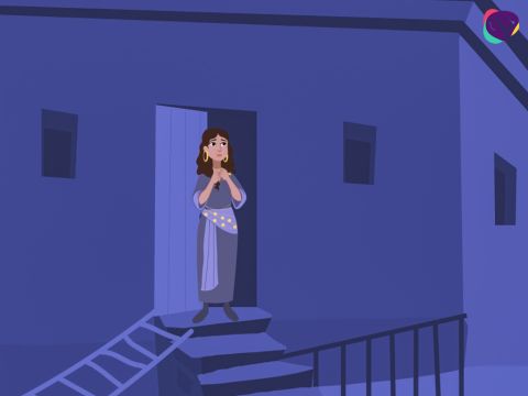 In their time of need God helped them again. They entered into the house of a woman named Rahab. She had heard about the greatness of their God and was willing to shelter them. – Slide 7