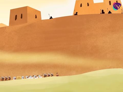 On the first day they marched around the city once. – Slide 12