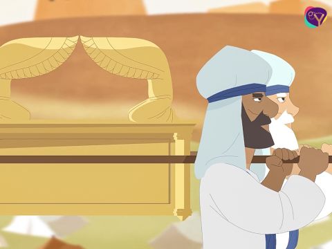 Then they took the Ark of the Covenant and again marched around Jericho. – Slide 15