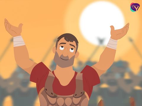After the walls of Jericho fell down, all the people of Israel rejoiced in victory God gave to Joshua. God showed his glory and power through this miracle. It was not because of instruments or shouts that the walls of Jericho collapsed. The walls fell because the people of Israel obeyed God's commands. – Slide 27