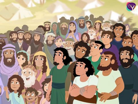 Joshua addressed the tribes of Israel standing before him. ‘Now choose who you want to serve.  You cannot serve both our God and the gods of the heathens.’ – Slide 15
